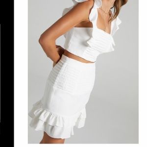 Make Me Stay 2 Piece Set in White